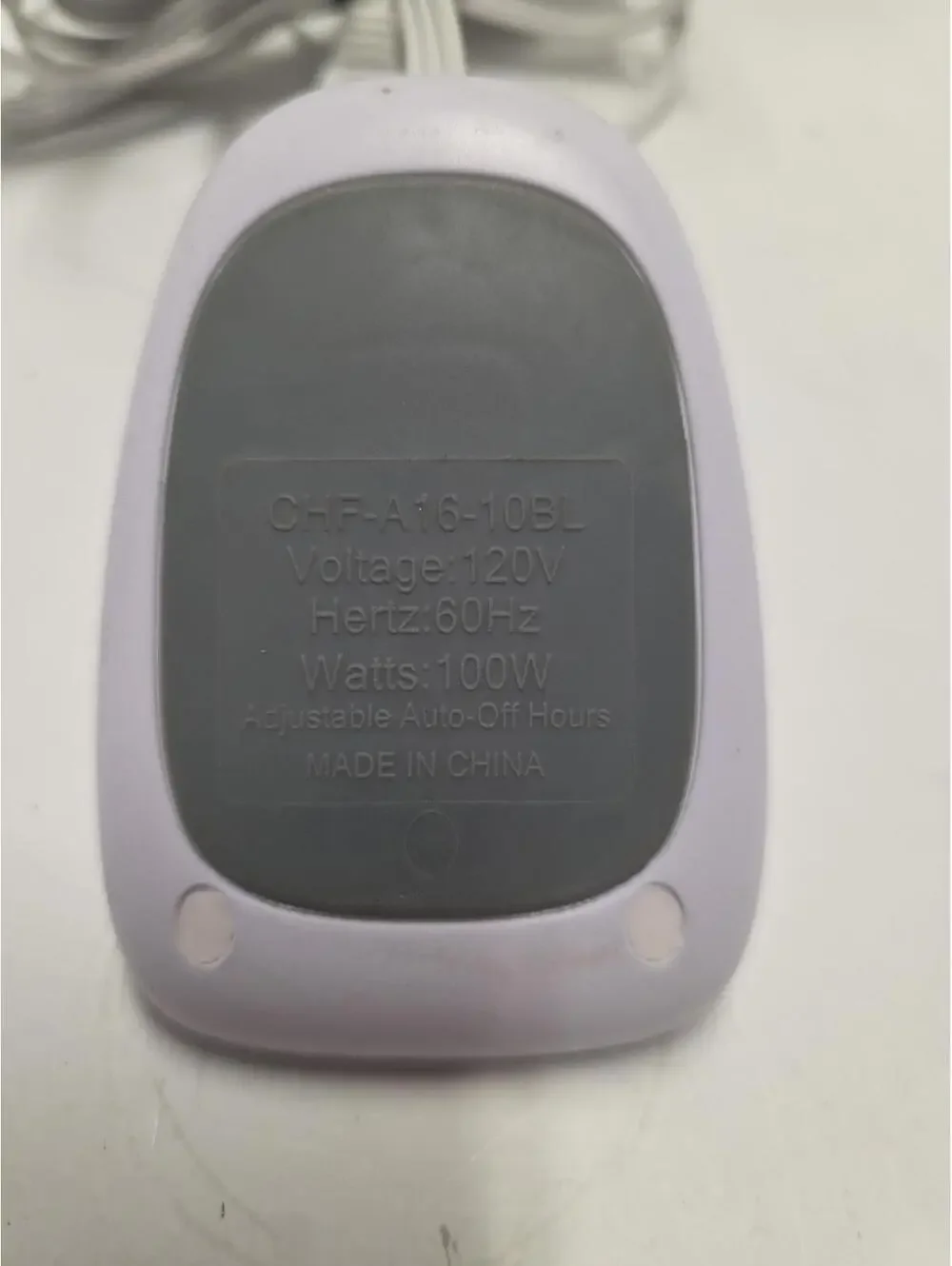Brookstone CHF-A16-10BL Remote Control Only White For Heated Electric Blanket